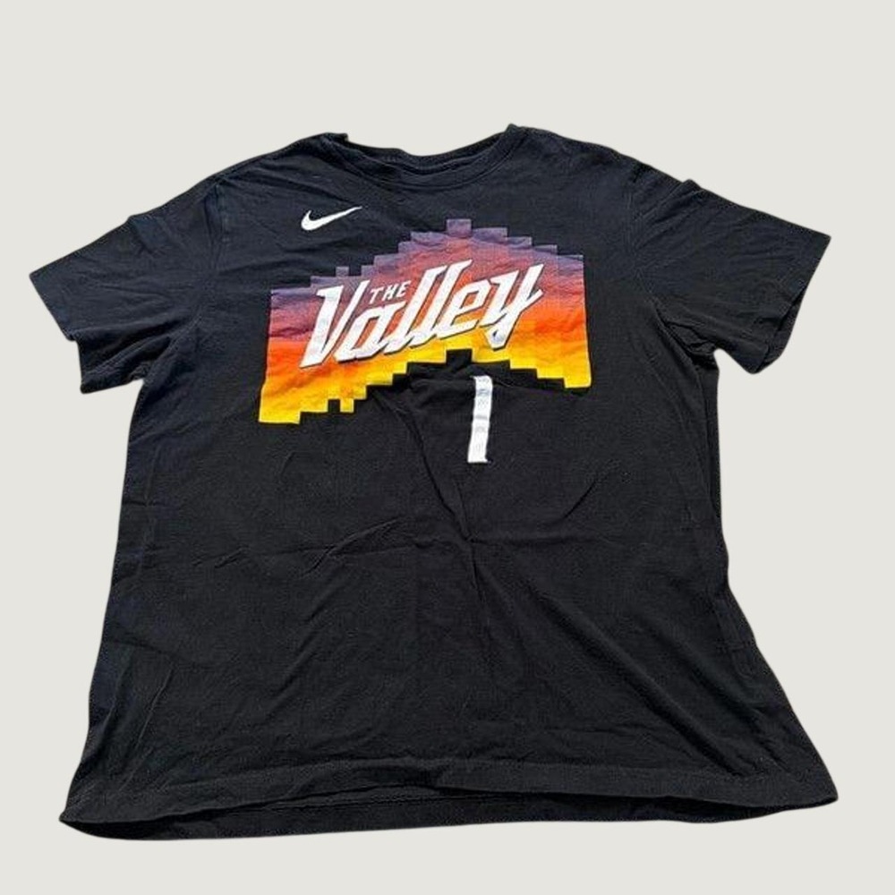 Nike Phoenix Suns T-Shirt XL Devin Booker The Valley Cotton Graphic Black Tee